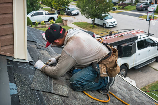 Professional Storm Damage Roof Repair technician working in Garden Prairie, IL
